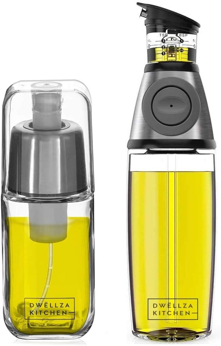 Dwëllza Kitchen Olive Oil Dispenser Bottle &amp; Oil Sprayer For Cooking - 2... - $43.94