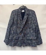 Charter Club Womens 16 Navy Combo Tweed Collared Blazer Jacket NWT DE30 - $67.14 CAD