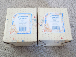 Lot of (2) Cherished Teddies Dudley 103748 &amp; Logan 103756--FREE SHIPPING! - £15.44 GBP