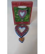 VINTAGE 2001 Hallmark Sisters Heart Photo Holder Keepsake Christmas Orna... - £5.75 GBP