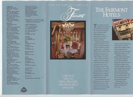 Fairmont Hotels Brochure Folders Certificates Presidents Club Directory 1989  - $47.52