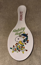 Peanuts SNOOPY &amp; WOODSTOCK Wrapped In Christmas Lights Spoon Rest HOLIDA... - $19.99