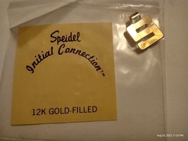 Vintage Speidel Initial Conection 12K Gold Filled Letter Pendants Letter S - £11.66 GBP