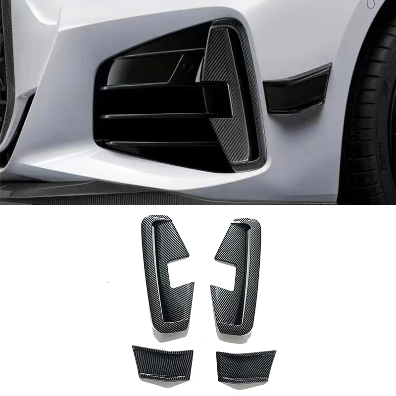 Carbon Look Car Front Air Vent Cover Fins Fender For BMW 4 Series G22 G2... - £47.31 GBP+