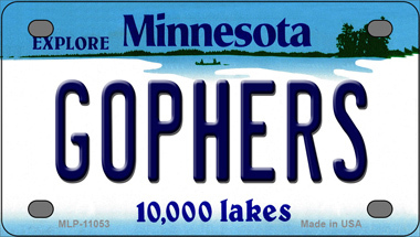 Gophers Minnesota State Novelty Mini Metal License Plate Tag - $14.95