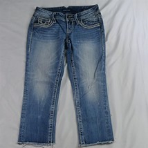 Vigoss 1 / 2 x 21 Dallas Capri Raw Hem Light Stretch Denim Womens Jeans - £11.78 GBP