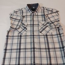 Calvin Klein Division 11-19-42 Button-up Men's Gray & White Cotton Blend Shirt L image 9