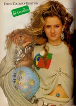 1986 United Colors of Benetton 2-pg Olivier Toscani Vintage Print Ad 1980s - $7.30