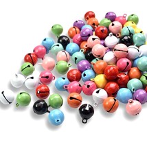 100 Pack Colorful Christmas Jingle Bells Metal 14mm Small Mini Bell Holiday Home - £19.65 GBP