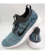 Nike Roshe Two Flyknit V2  Blue Green Black  Running Shoes 918263-300 Mens 13 - $42.03