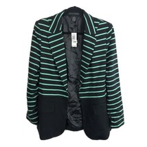 NWT Grace Elements Blk w/Stripes Blazer Suit Top Jacket Retail $69 Women... - $33.37