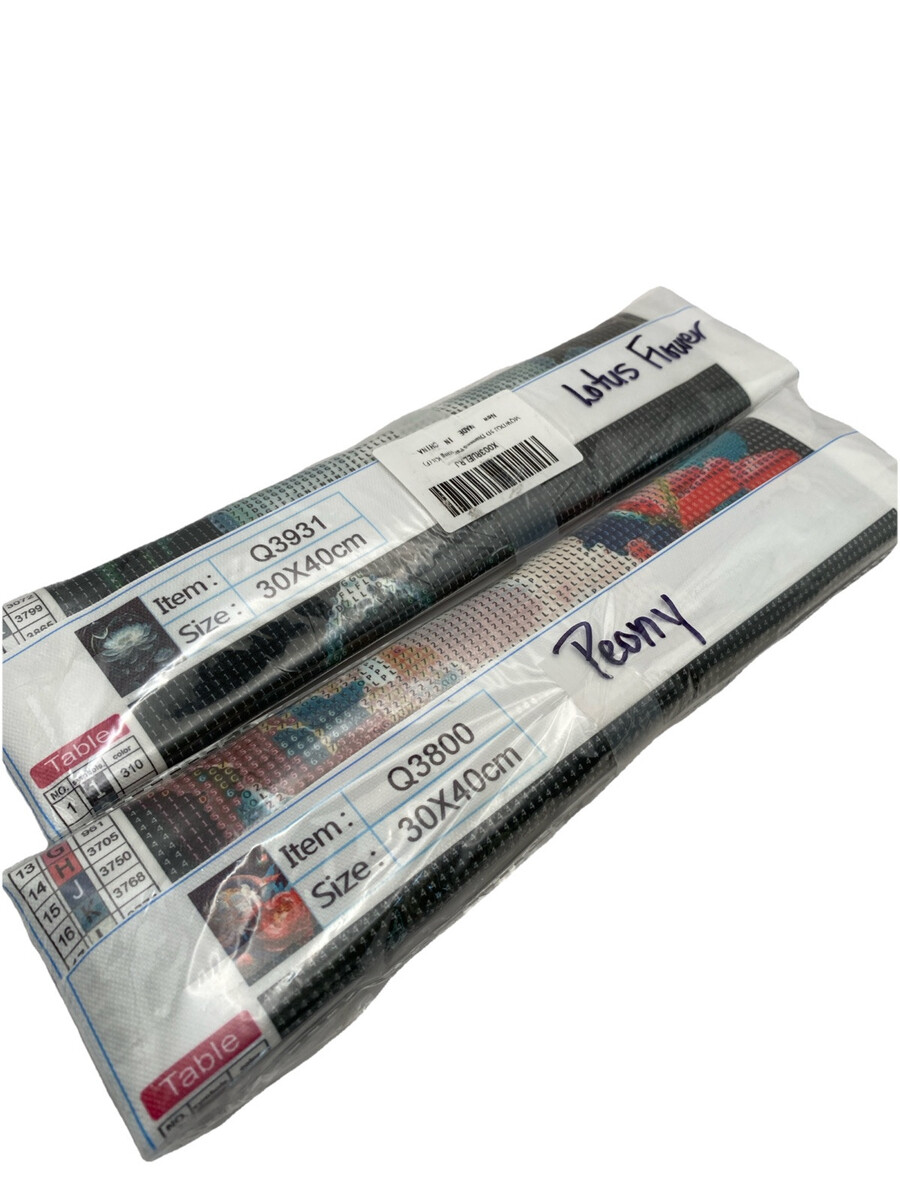 5D Diamond Painting Kits 30 cm x 40 cm Peopy/Lotus Flower Lot of 2 NEW - $14.24