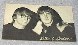 1960's Carnival Arcade Card Pop Vocal Group Peter and Gordon - £5.50 GBP