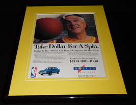 Leslie Nielsen 1993 Dollar Rent a Car / NBA 11x14 Framed ORIGINAL Advertisement - £27.68 GBP