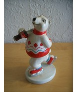 1995 Coca Cola Polar Bear Skating Figurine  - £17.58 GBP