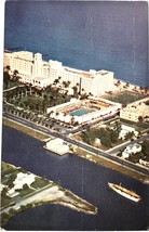 Hollywood Beach Hotel, Hollywood-by-the-Sea, Florida, vintage postcard 1955 - £11.02 GBP