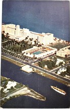 Hollywood Beach Hotel, Hollywood-by-the-Sea, Florida, vintage postcard 1955 - £10.50 GBP