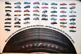 GOODYEAR TIRES-Multiple Cars 53 Consecutive Years Vintage Print Ad 1968 - $14.97