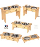 ELEVATED Double DOG FEEDER – Bone or Traditional Shape – Finished/Unfini... - $1,319.83 MXN+