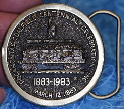 Pocahontas Coalfield Centennial Celebration 1883-1983 Bronze Color Belt Buckle - £28.57 GBP