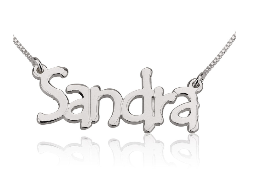 Primary image for TEMPO NAME NECKLACE: 14K GOLD, 14K WHITE GOLD