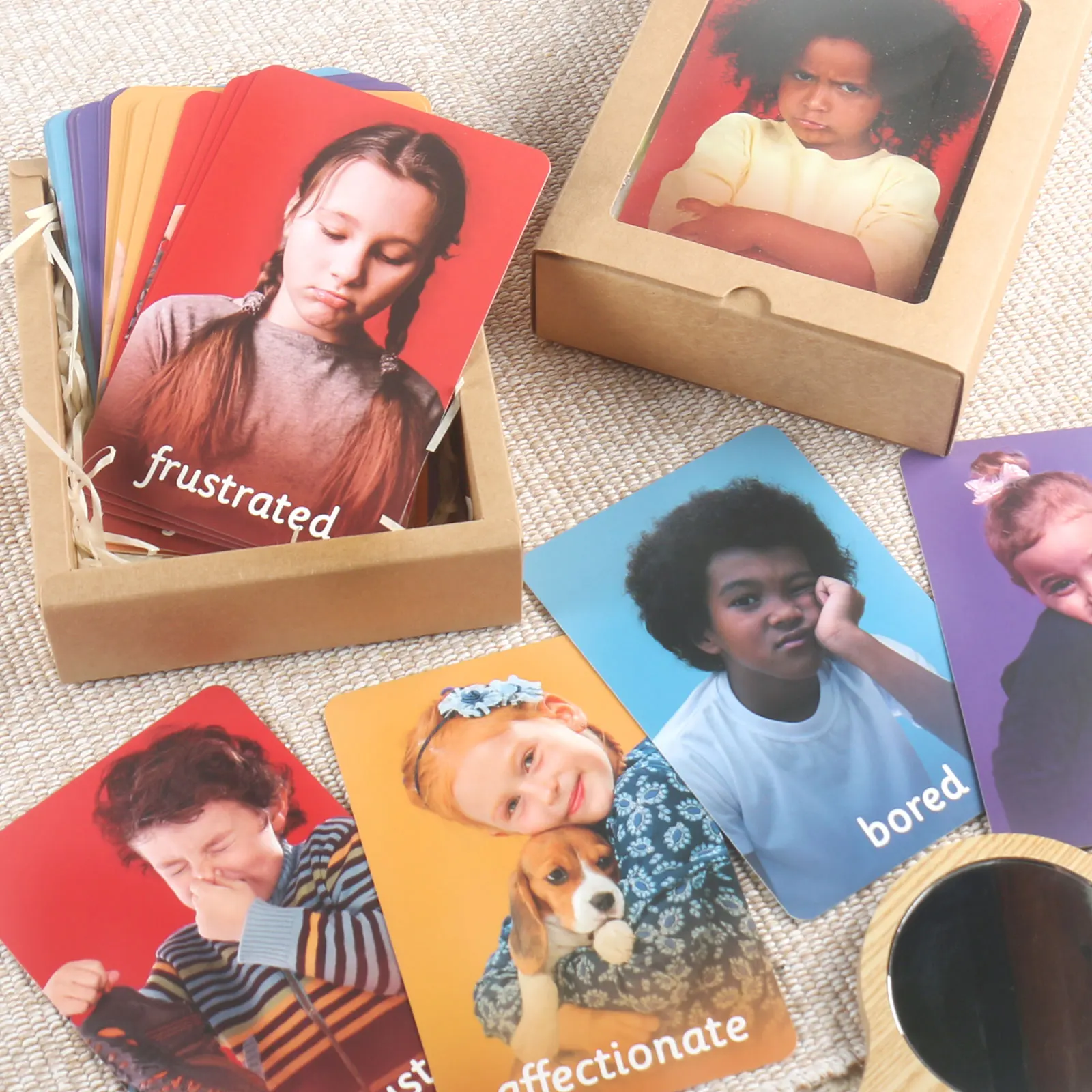 Montessori Expression Emotion Cards Sensory Toys Feelings Flash Cards Language - £10.36 GBP+