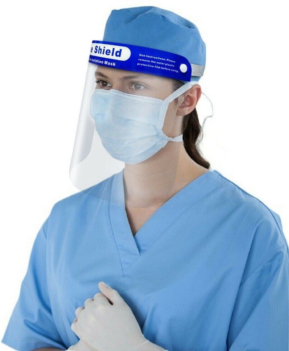 Full Face Shield Clear Flip Up Visor Medical Dental Shop Garden - $3.95