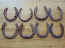 Old rusty horseshoes lot of 8 free shipping - £20.57 GBP