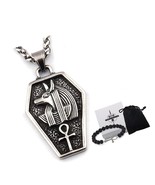 Vintage Egyptian Jewelry Stainless Steel God Dead - £43.35 GBP