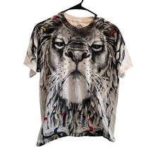 ODM Its About The Art Graphic AOP Lion T shirt Mens Medium RARE - $47.45