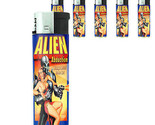 Vintage Alien Abduction D1 Lighters Set of 5 Electronic Refillable Butane  - $15.79