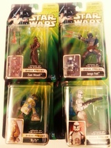 Star Wars AOTC Sneak Preview Set of 4 Figures Jango Fett on Green POTF C... - £101.63 GBP