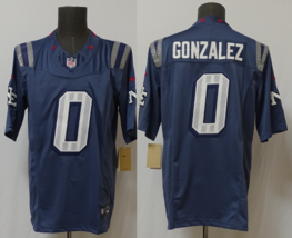 Men&#39;s Christian Gonzalez #0 Stitched Jersey Navy Silver White - €38,31 EUR+