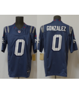 Men's Christian Gonzalez #0 Stitched Jersey Navy Silver White - $45.00