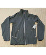 ASICS Men Size M Prime Jacket Full ZIp Polyester Spandex Gray zipped poc... - $67.85