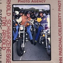 1995 Arnold Schwarzenegger Tom Arnold Motorcycles Celebrity Transparency Slide - £7.09 GBP