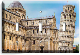 ITALIAN LEANING TOWER OF PISA EUROPEAN TRAVEL 3 GANG LIGHT SWITCH PLATE ... - £13.25 GBP