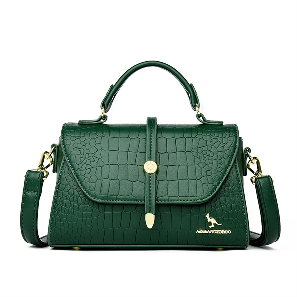 Brand Crocodile Leather Crossbody Bags for Women Female Shoulder Messeng... - £91.49 GBP