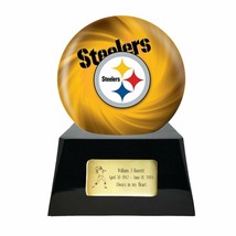 Large/Adult 200 Cubic Inch Pittsburgh Steelers  Metal Ball on Cremation Urn Base - £406.39 GBP