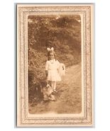 Little Girl and Her Dog Standing in the Road UNP Postcard XC7 - $6.82 CAD