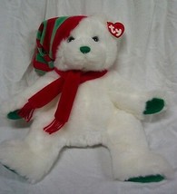 TY Classic Holiday Christmas MERRY THE TEDDY BEAR 13&quot; Plush Stuffed Anim... - £15.53 GBP