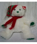 TY Classic Holiday Christmas MERRY THE TEDDY BEAR 13&quot; Plush Stuffed Anim... - $372.46 MXN