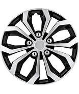 Automotive Wh553-17S-Bs 17 Inch Spyder Black &amp; Silver Universal Hubcap W... - $68.98