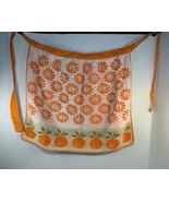 Vintage 1960’s Orange / Avocado Terry Cloth  Apron 24”w X 19”h Good Condition - $17.90 CAD