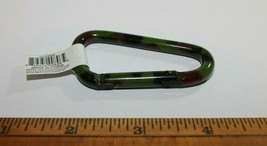 Camo Carabiner Key Chain Ring Clip Aluminum Quick Link Chain Green Brown Black - £1.57 GBP