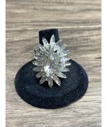 Silver Tone Statement Piece Starburst Ring Estate Jewelry Woman&#39;s Size 8... - $181.42 MXN