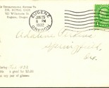 Vtg Postcard 1933 Eugene OR Dr. Royal Glick Eye Examination Appointment ... - $5.85