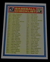 Baseball Checklist, 1982  545-653  Donruss  Baseball Card GD COND - £0.77 GBP