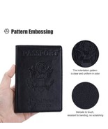 Leather Passport Vaccine Card Passport Holder Travel Wallet Blocking Cas... - $7.70