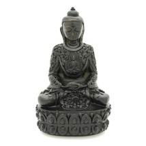 Buddha Statue 5.5&quot; Dark Resin Buddhist Icon Meditating Meditate High Quality - £23.14 GBP